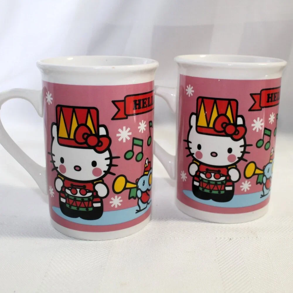Set of 2 Sanrio Hello Kitty Christmas Theme Mugs